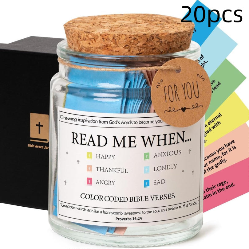 Bible Verses In A Jar – 90 Scripture Cards Glass Jar (Colours A, B, C)