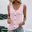 Casual summer U-neck Vest Women Shoulder With Bow Tie Summer blouse top