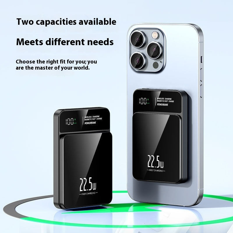 Magnetic Wireless Power Bank – 15W Fast Charging MagSafe Style