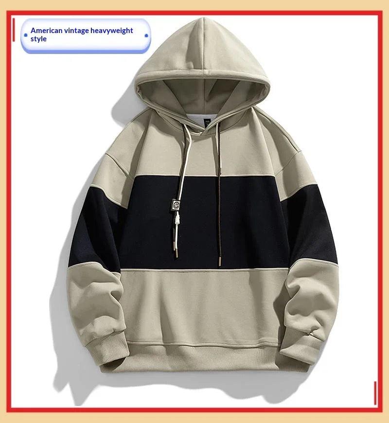 Hoodies for Men – American Retro Thin Loose Hooded Sweatshirt