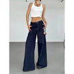Fashion American Retro Wide Leg Baggy Jeans Pant For Women