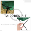 600D Oxford 3-Seater Patio Swing Cover Outdoor Swing Chair Cover Rain Protection Waterproof Anti-UV, Dark Green