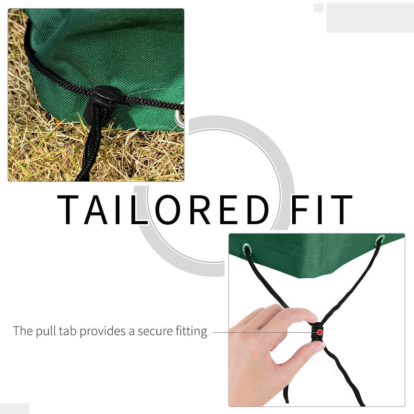 600D Oxford 3-Seater Patio Swing Cover Outdoor Swing Chair Cover Rain Protection Waterproof Anti-UV, Dark Green