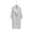 Winter Coats Women – Loose Lapel Medium-Length Polyester Coat