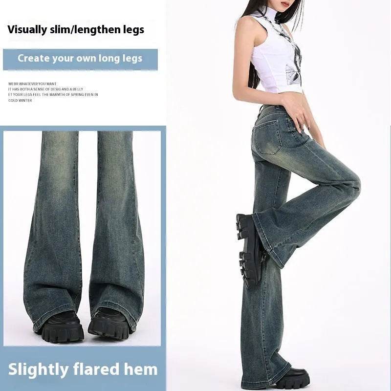 High Street Hot Girl Loose Retro Skinny Baggy Jeans Pant For Women