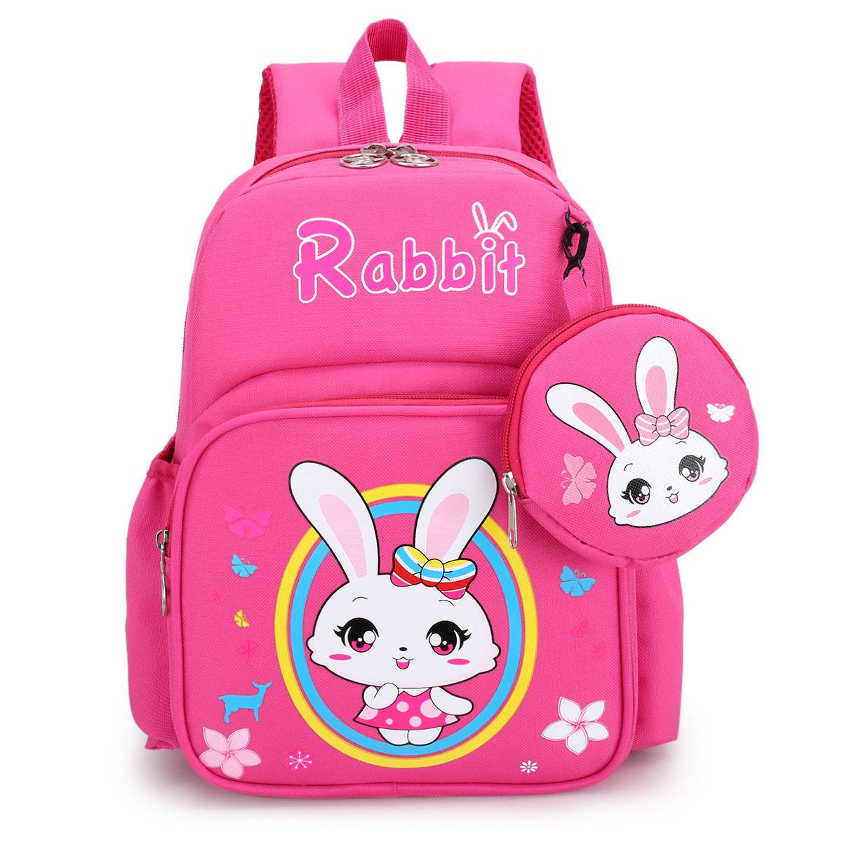 Large Capacity Cute Bunny Cartoon Backpack for School
