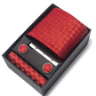 Men's Jacquard Woven Formal Tie Set – Rayon Arrow Necktie with Handkerchief, Tie Clip & Cufflinks | Canada & USA