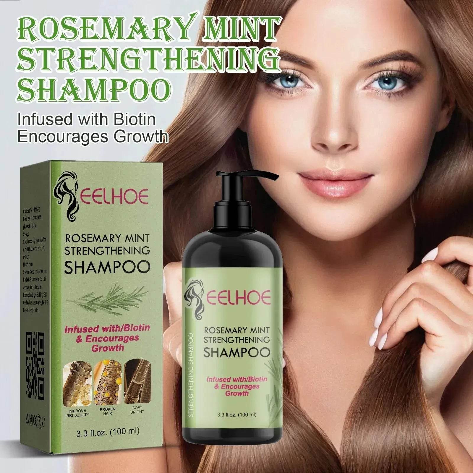 Rosemary Mint Shampoo for Hair Growth – Biotin Infused Anti Hair Loss Shampoo with Coconut Oil & Amino Acids