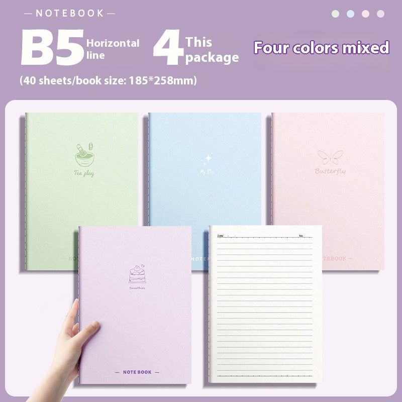 Gradient Colour Notebook – Aesthetic Pastel Student Notepad with Style Options