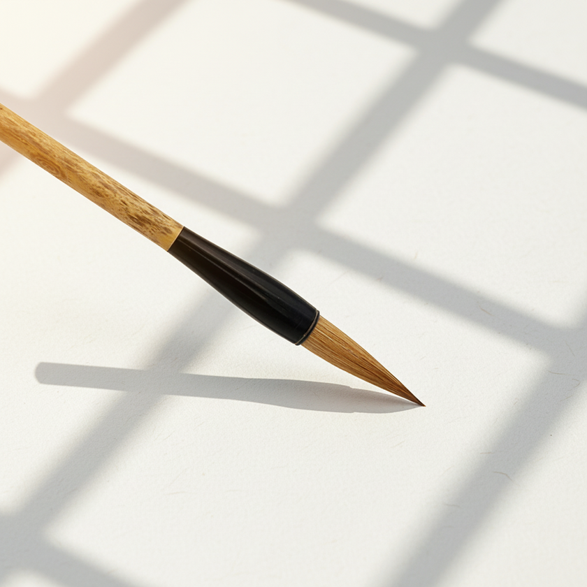Pure Red Sable Hair Bamboo Brush Set - Premium Professional Quality, Set of 3