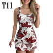 High Waist Women Dresses Spring And Summer Spaghetti Strap Large Flower Print Skirt