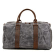 Vintage Canvas Travel Duffel Bag Weekender with Leather Handles Carry On