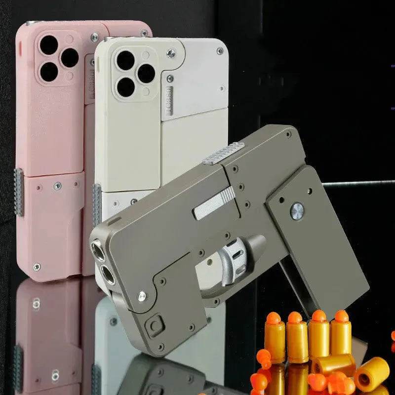 mobile phone shape folding soft bullet gun toy
