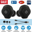True Wireless Earbuds Bluetooth 4.2 aptX CVC 6.0 Noise Cancelling Business Driving Walking TWS