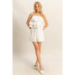 Peplum Cami Top With Lace Detailing