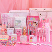 Girls' Pink Stationery Gift Set – Back to School Supplies Box for Elementary & Middle School