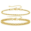 Cuban Chain Bracelet Set for Men's