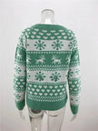 Elk Autumn And Winter New Knitted Round Neck Women's Christmas Snowflake Pullover Women's Sweater