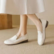 Retro Style New Round Toe Flat Bottom Loafers Slip-on British Soft Bottom Pumps Women