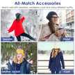 1Set Winter Beanie Hat Scarf Set Women Warm Knitting Skull Cap Neck Warmer For Walking Running Hiking Camping Outdoors Gift