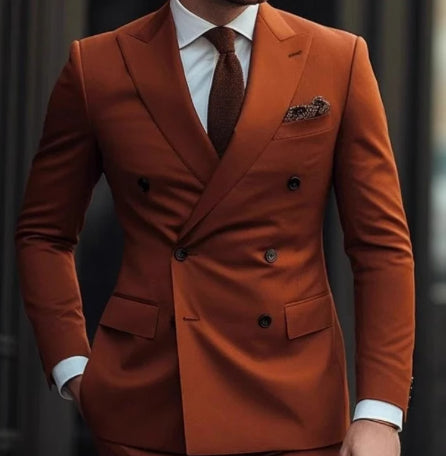 Men's British Slim Fit 2-Piece Suit Set – 17 Colors, Banquet & Wedding Formal Wear | Canada & USA (XS–5XL)