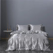 Solid Colour Sanding Washed Cotton Four-piece Duvet Cover Bed Set