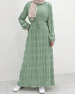 Women's Middle East Fashion Sweet Chiffon Dress Dubai Abaya dress Casual Abaya dress