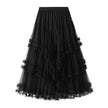 Slimming Multi-layer Gauze Skirt High-grade Midi Tulle Skirt