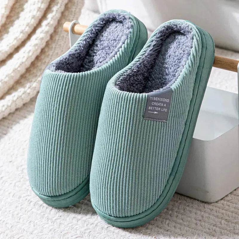 Winter Non-slip Plus Velvet Cotton Slippers