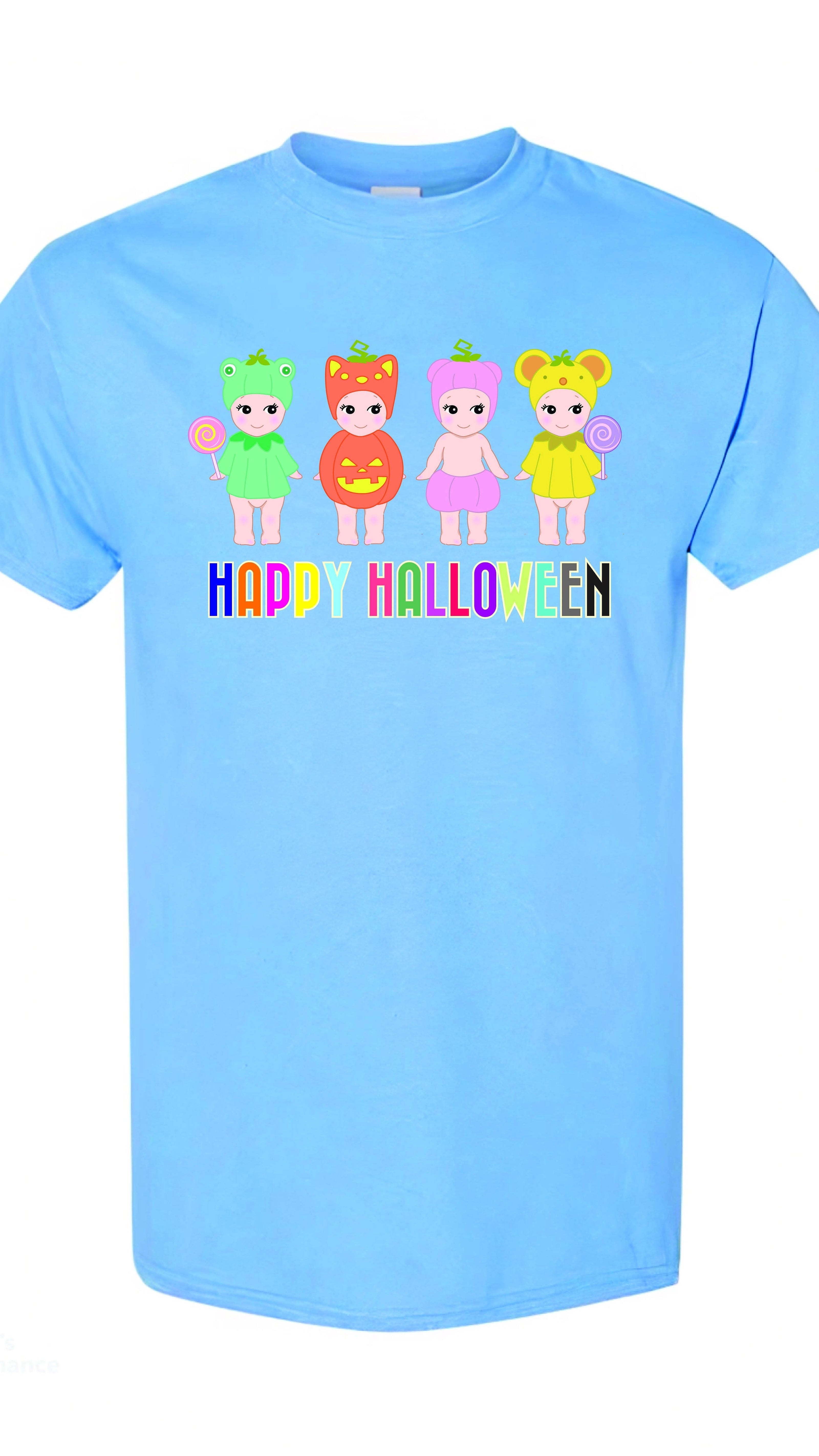 [Adult size] Halloween Sonny Angel T-Shirt – Cute Spooky Angel Graphic Tee, Unisex 100% Cotton