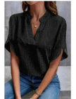 Summer Short-sleeved Chiffon Shirt New V-neck blouse Women's Casual Versatile Clothing Evening Tops for Women