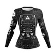 Printed Slim Fit Long Sleeve Workout Tops for Women