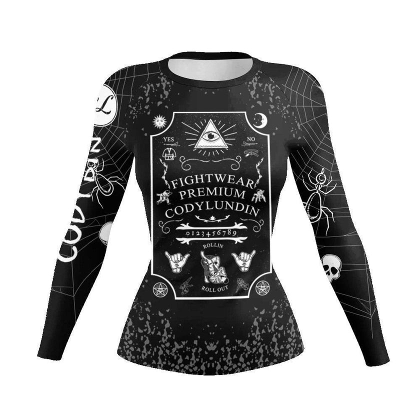 Printed Slim Fit Long Sleeve Workout Tops for Women