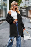 Solid color Loose Cashmere Long Cardigan sweater Jacket for women