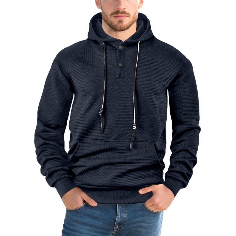 Mens Hooded Sweater – Polyester Pullover Hoodie with Long Sleeves