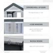 Outsunny Heavy-duty Walk-in Greenhouse 8' x 6' x 7.5' Outdoor Polytunnel for Vegetable Plant Growth Warm House