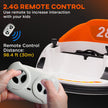 Qaba 12V Bumper Car for Toddlers, Ride On Car with 360 Degree Remote Control, Lights Music Horn, for 1.5-5 Years, Orange