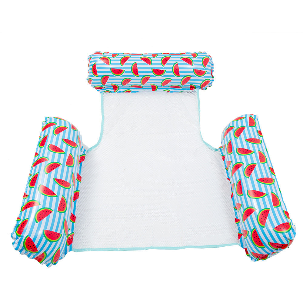 Inflatable Pool Float Lounger – Foldable Striped Floating Row for Adults