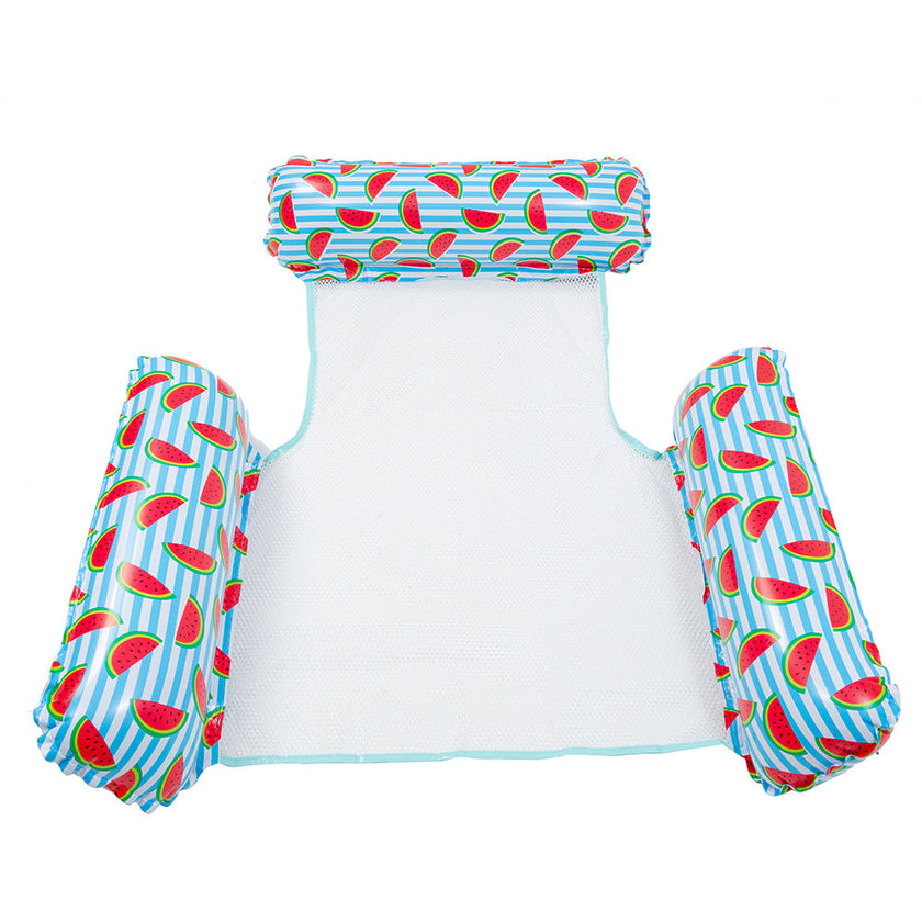 Inflatable Pool Float Lounger – Foldable Striped Floating Row for Adults