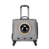 Rolling Pet Carrier Suitcase with Trolley Handle & Breathable Window