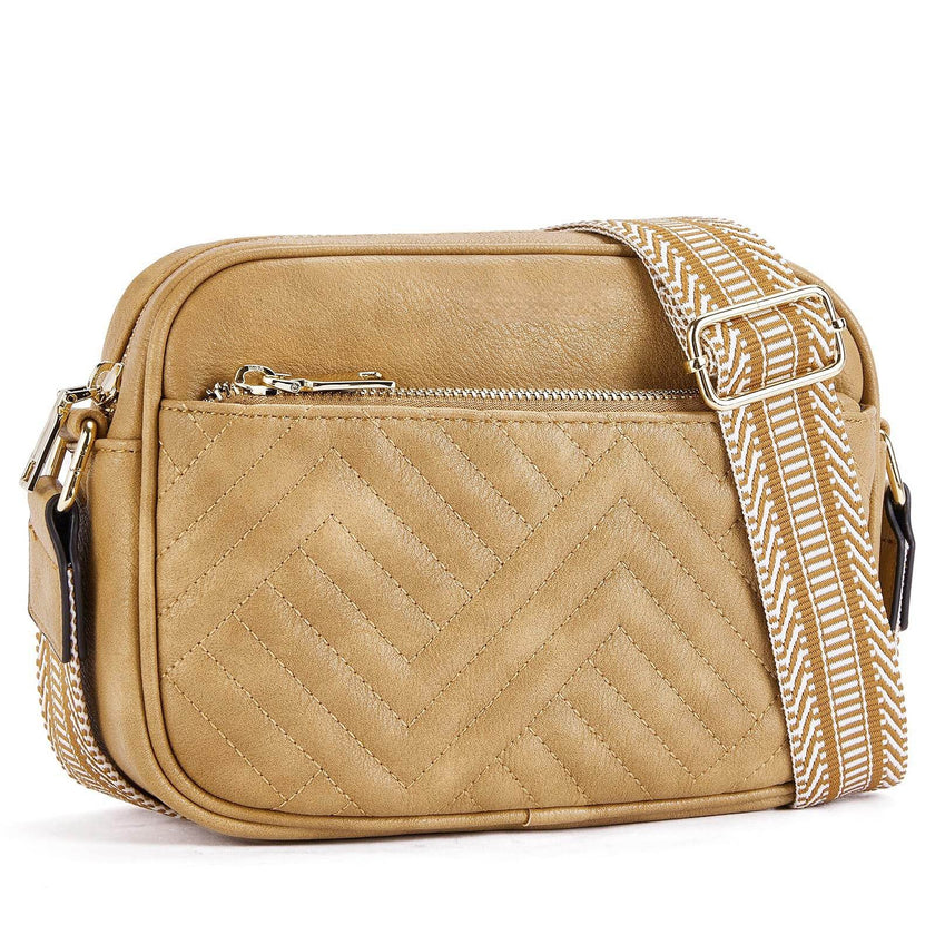 Daily Matching PU Leather Business Commute Zipper Crossbody Bags for women