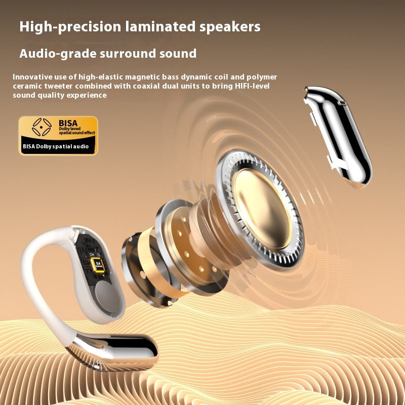 Ear-mounted LCD Color Screen Bluetooth Headset Smart AI Translation Headphones