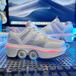 Four Wheel Rampage LED Roller Skate Shoes – 7-Color Atmosphere Breathing Light