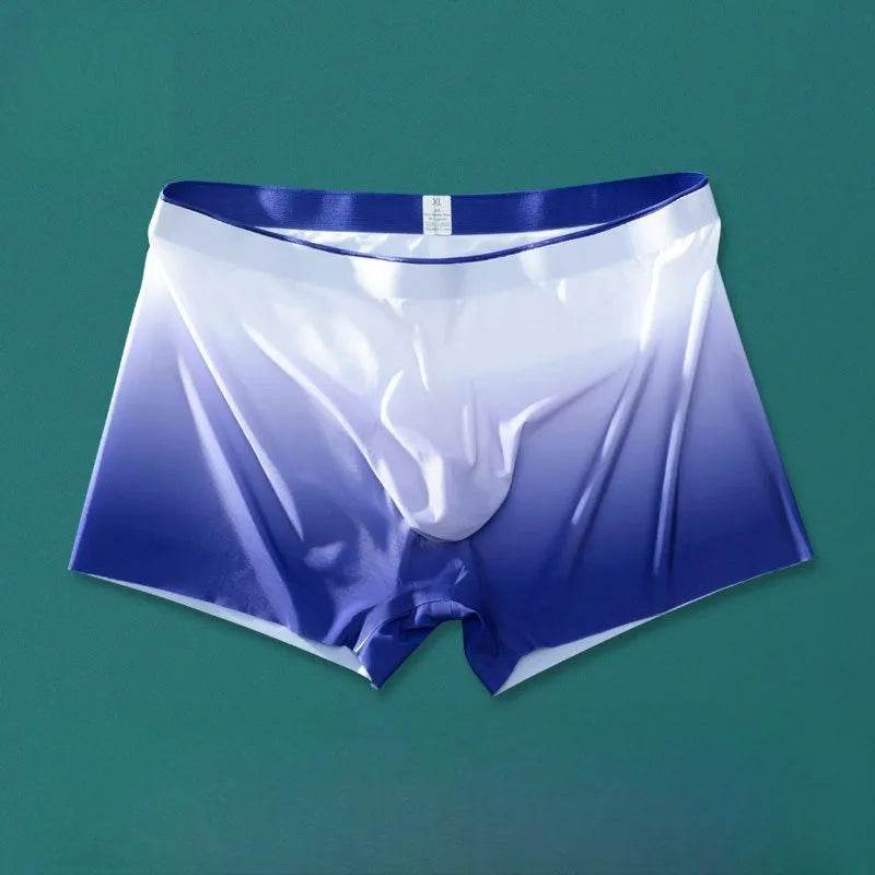 Ice Silk Men's Breathable Full Seamless Boxer Brief Pant underwear