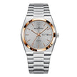 Men's Ultra-Thin Quartz Watch – Stainless Steel Band, Butterfly Clasp, 10 Colors