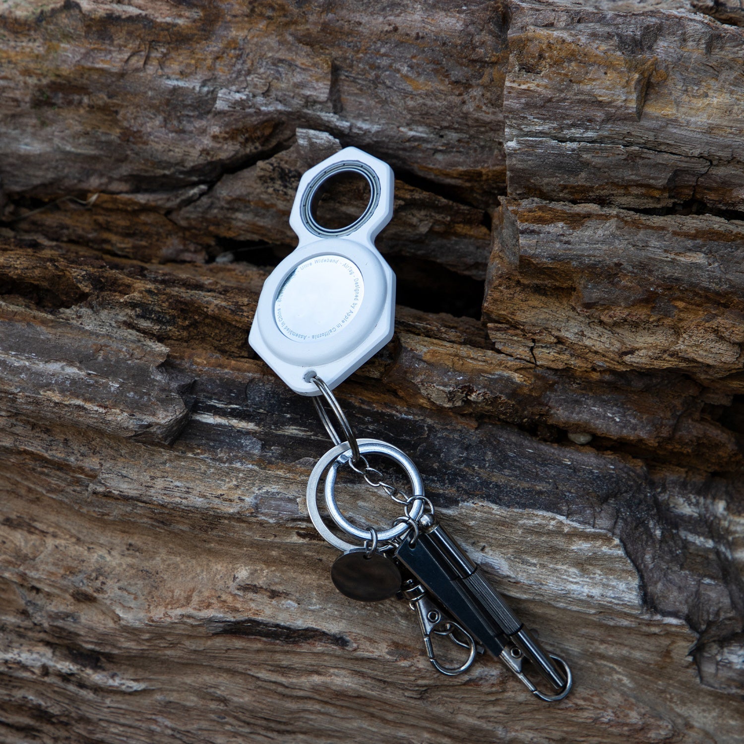 AirTag Keychain Case in Alloy Metal