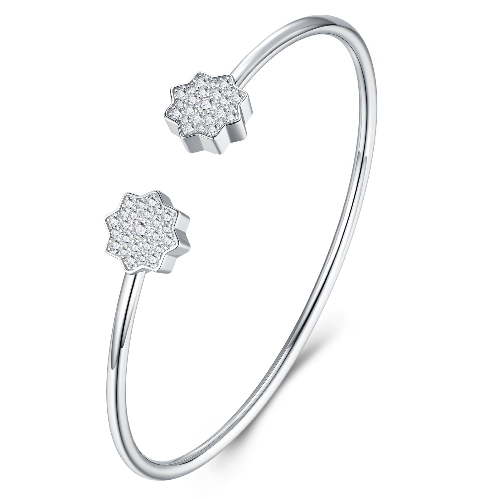 Moissanite Minimalist Platinum Bracelet – S925 Silver & GRA Certified