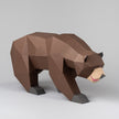 DIY Brown Grizzly Bear 3D Origami paper model Kit