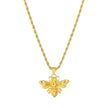Titanium Steel Bee Necklace Stainless Steel gold