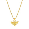 Titanium Steel Bee Necklace Stainless Steel gold